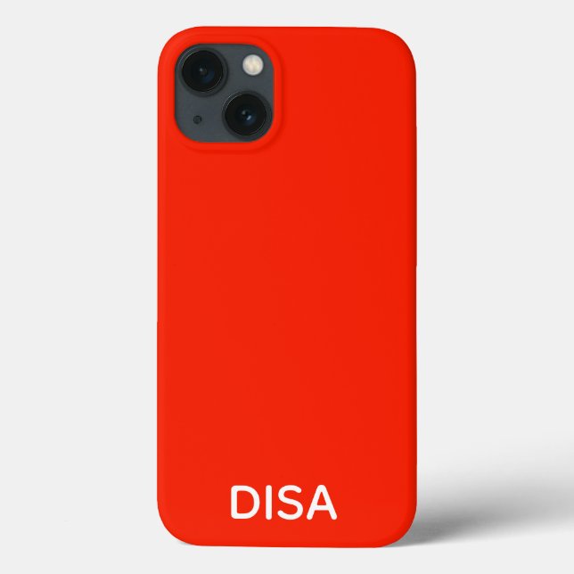 Disa rouge nom couleur Coque-Mate coque iphone (Verso)