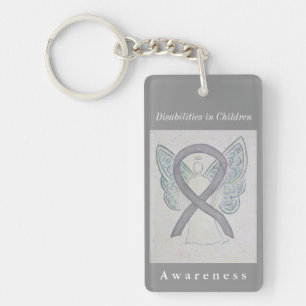 Disabilities in Children Awareness Ribbon Keychain