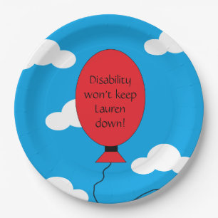 Disability and Confidence: Blue Paper Plate