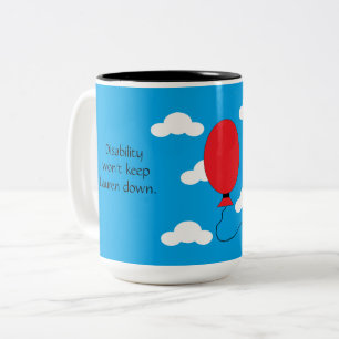 Disability and Confidence:  Blue Two-Tone Coffee Mug