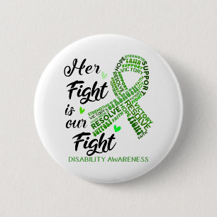 Disability Awareness Month Ribbon Gifts 2 Inch Round Button