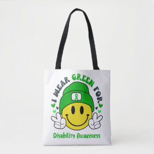 Disability Awareness Ribbon Support Gifts Tote Bag