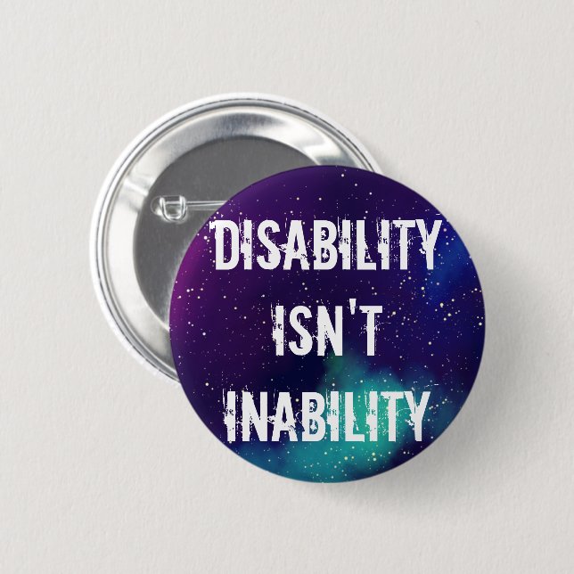 Disability Customizable Galaxy Identity 2 Inch Round Button (Front & Back)