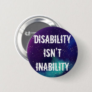 Disability Customizable Galaxy Identity 2 Inch Round Button