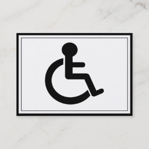 Disability Disabled  Symbol Business Card