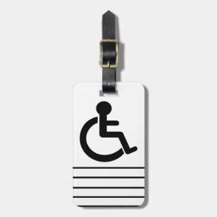 Disability Disabled  Symbol Luggage Tag