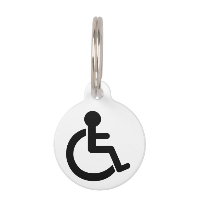 Disability Disabled  Symbol Pet Tag (Front)