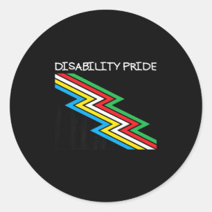 Disability Flag Disabled Pride Month Disability Fl Classic Round Sticker