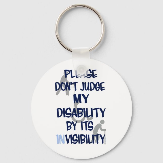 Disability/INvisibility Keychain (Front)