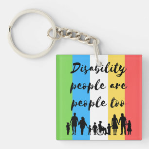 disability people are people too keychain