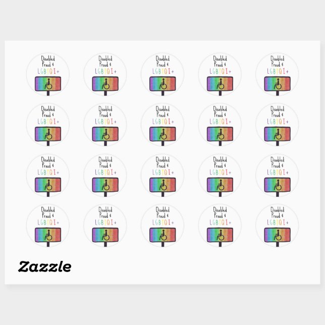 Disability Pride  Classic Round Sticker (Sheet)