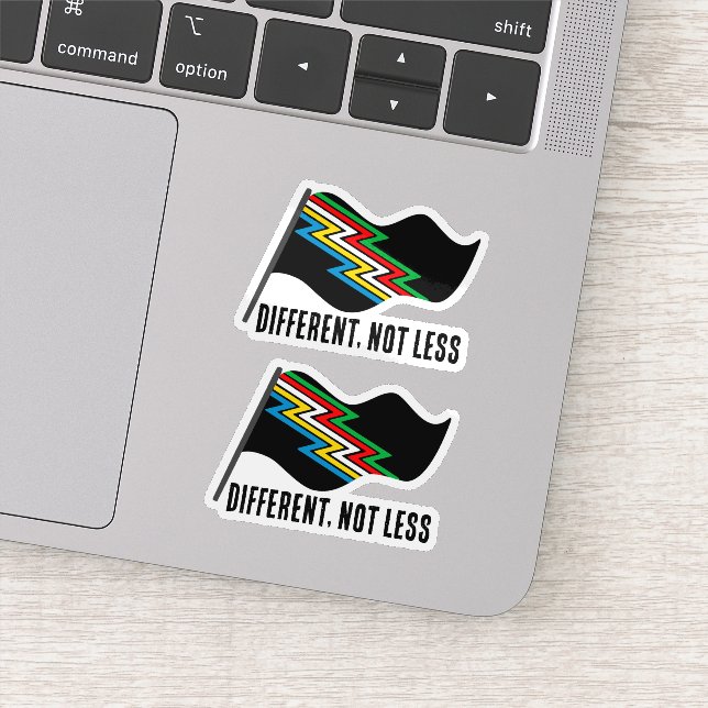 Disability Pride Flag Different Not Less  (Detail)