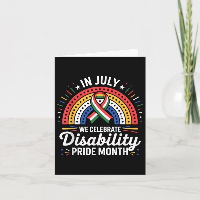 Disability Pride Flag July Disabled Pride Month Aw Card (Front)