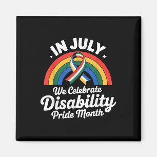 Disability Pride Flag July Disabled Pride Month Aw Magnet