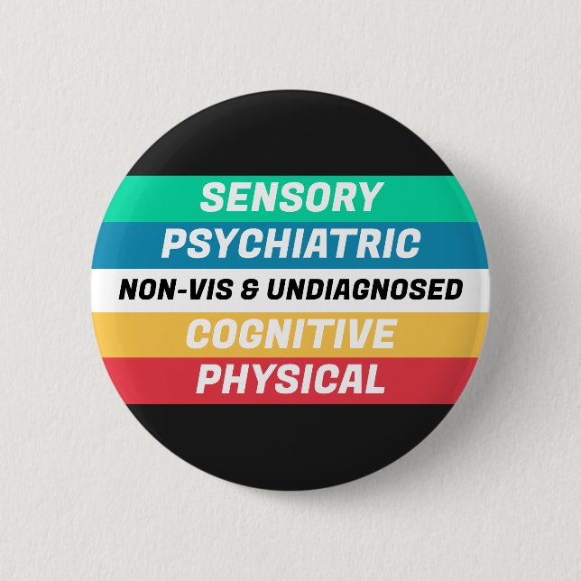 Disability Pride Flag Meanings 2 Inch Round Button (Front)