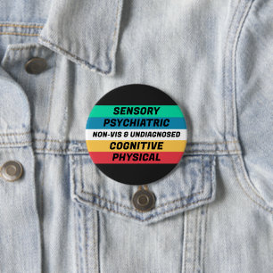 Disability Pride Flag Meanings 3 Inch Round Button