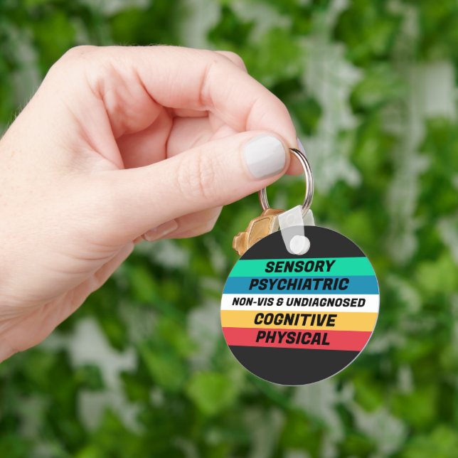 Disability Pride Flag Meanings Keychain (Hand)