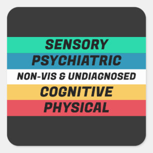 Disability Pride Flag Meanings Square Sticker