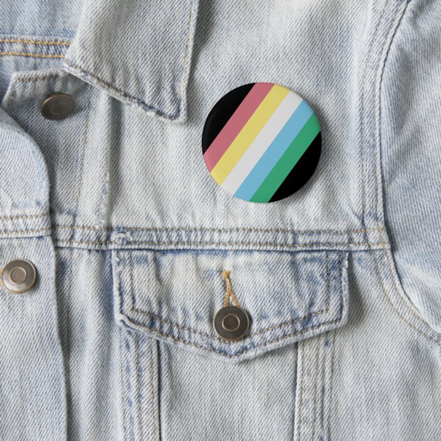 Disability Pride Month Autism Neurodiver 2 Inch Round Button (In Situ)