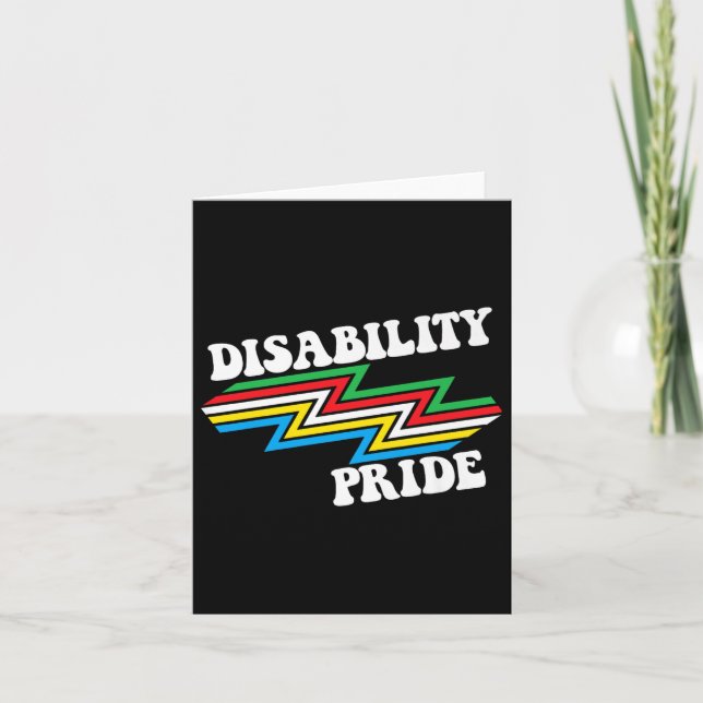 Disability Pride Month Awareness Disability Flag D Card (Front)