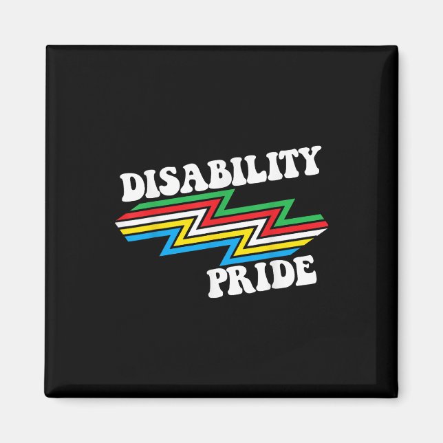 Disability Pride Month Awareness Disability Flag D Magnet (Front)