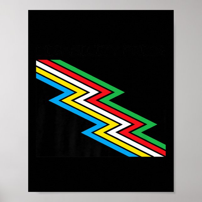Disability Pride Month Awareness Disability Flag D Poster (Front)