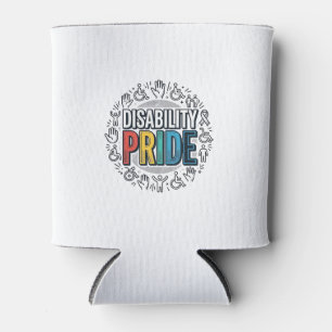 Disability Pride Vintage Inclusive Awareness Shirt Can Cooler