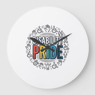 Disability Pride Vintage Inclusive Awareness Shirt Large Clock