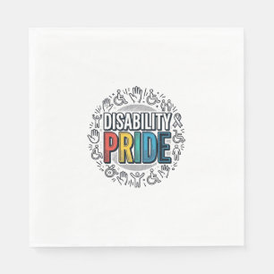 Disability Pride Vintage Inclusive Awareness Shirt Napkin