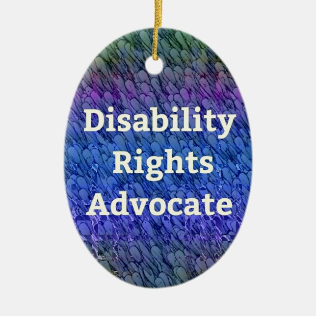 Disability Rights Advocate Multi-Colour Layers Ceramic Ornament (Front)