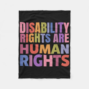 Disability Rights Are Human Rights Equality Trans Fleece Blanket