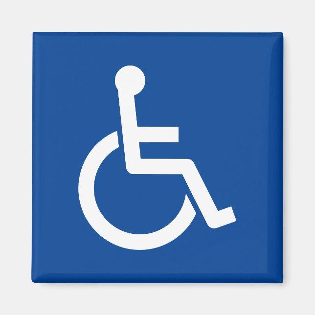 Disability sign wheelchair icon magnet (Front)