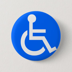 Disability Symbol 2 Inch Round Button