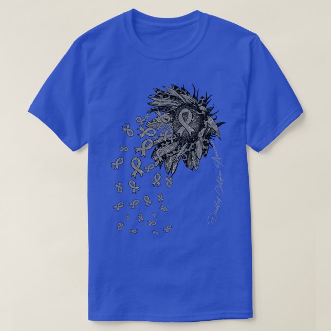 Disabled Children Awareness Sunflower ribbon flowe T-Shirt (Design Front)