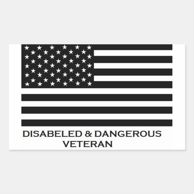 disabled & Dangerous Veteran Sticker (Front)