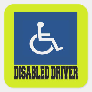 Disabled Driver Square Sticker