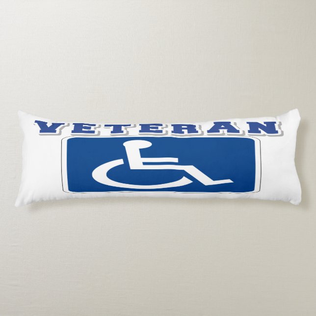 Disabled Handicapped Veteran Body Pillow (Front)