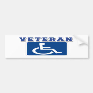 Disabled Handicapped Veteran Bumper Sticker