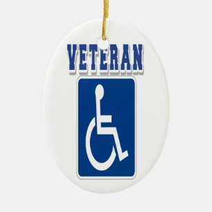 Disabled Handicapped Veteran Ceramic Ornament