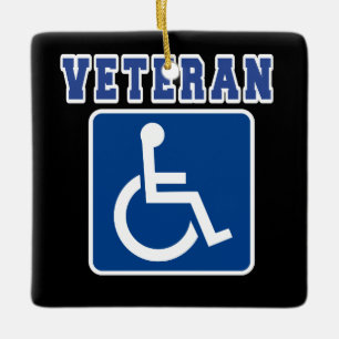 Disabled Handicapped Veteran Ceramic Ornament