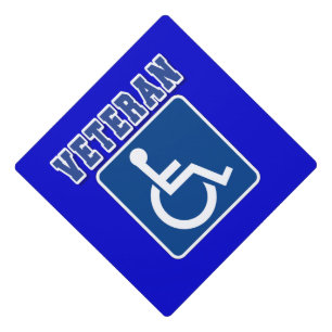 Disabled Handicapped Veteran Graduation Cap Topper