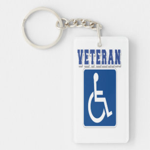 Disabled Handicapped Veteran Keychain