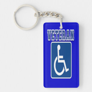 Disabled Handicapped Veteran Keychain
