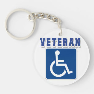 Disabled Handicapped Veteran Keychain