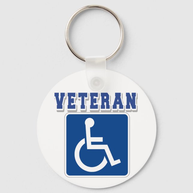 Disabled Handicapped Veteran Keychain (Front)