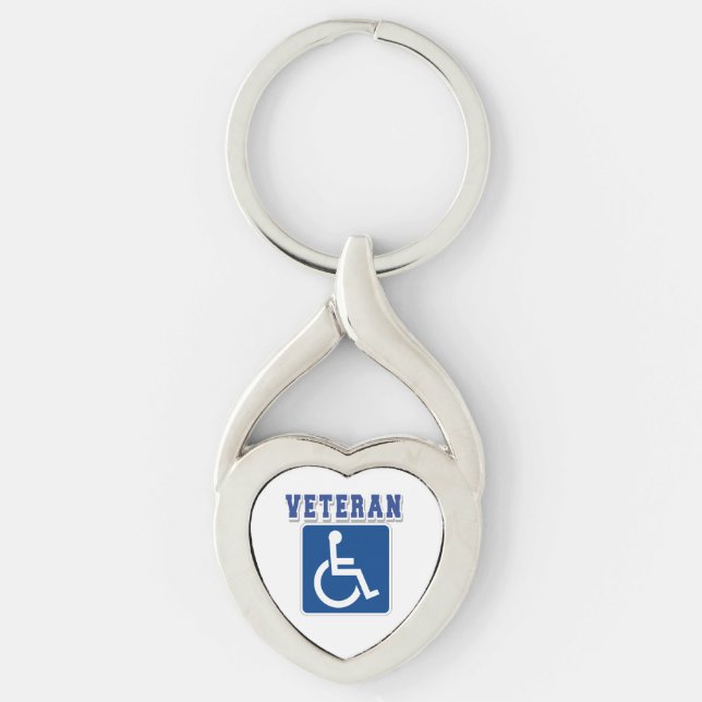 Disabled Handicapped Veteran Keychain (Front)