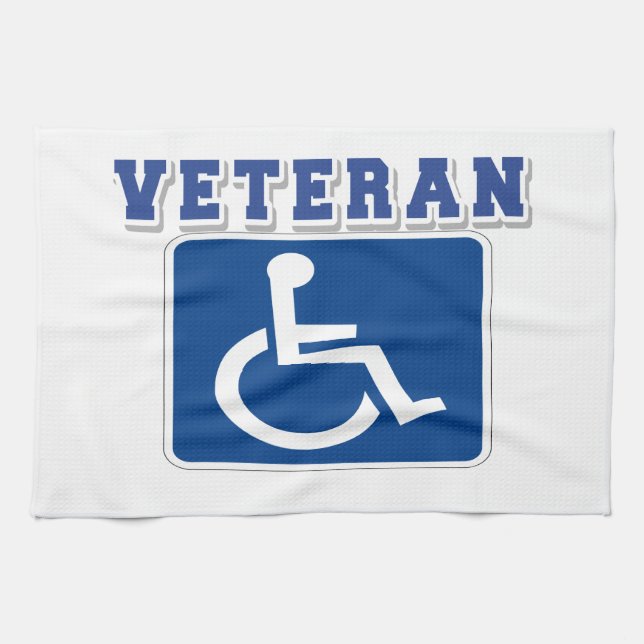 Disabled Handicapped Veteran Kitchen Towel (Horizontal)