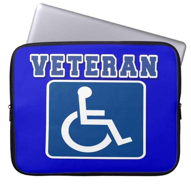 Disabled Handicapped Veteran Laptop Sleeve (Front)