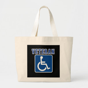 Disabled Handicapped Veteran Large Tote Bag
