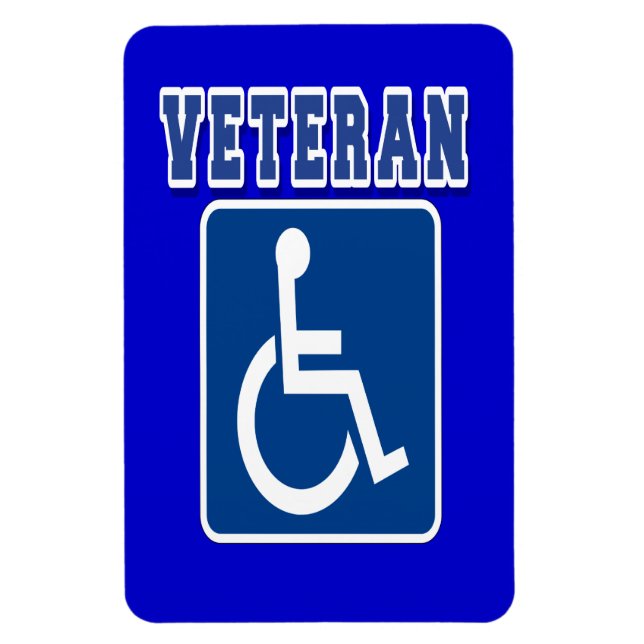 Disabled Handicapped Veteran Magnet (Vertical)